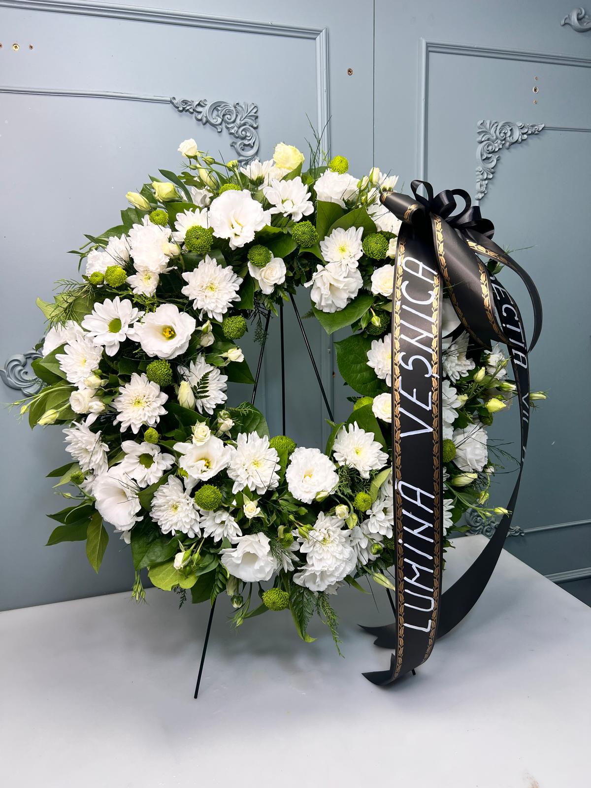 Coroană Funerară Rotundă Simbol al Nemuririi