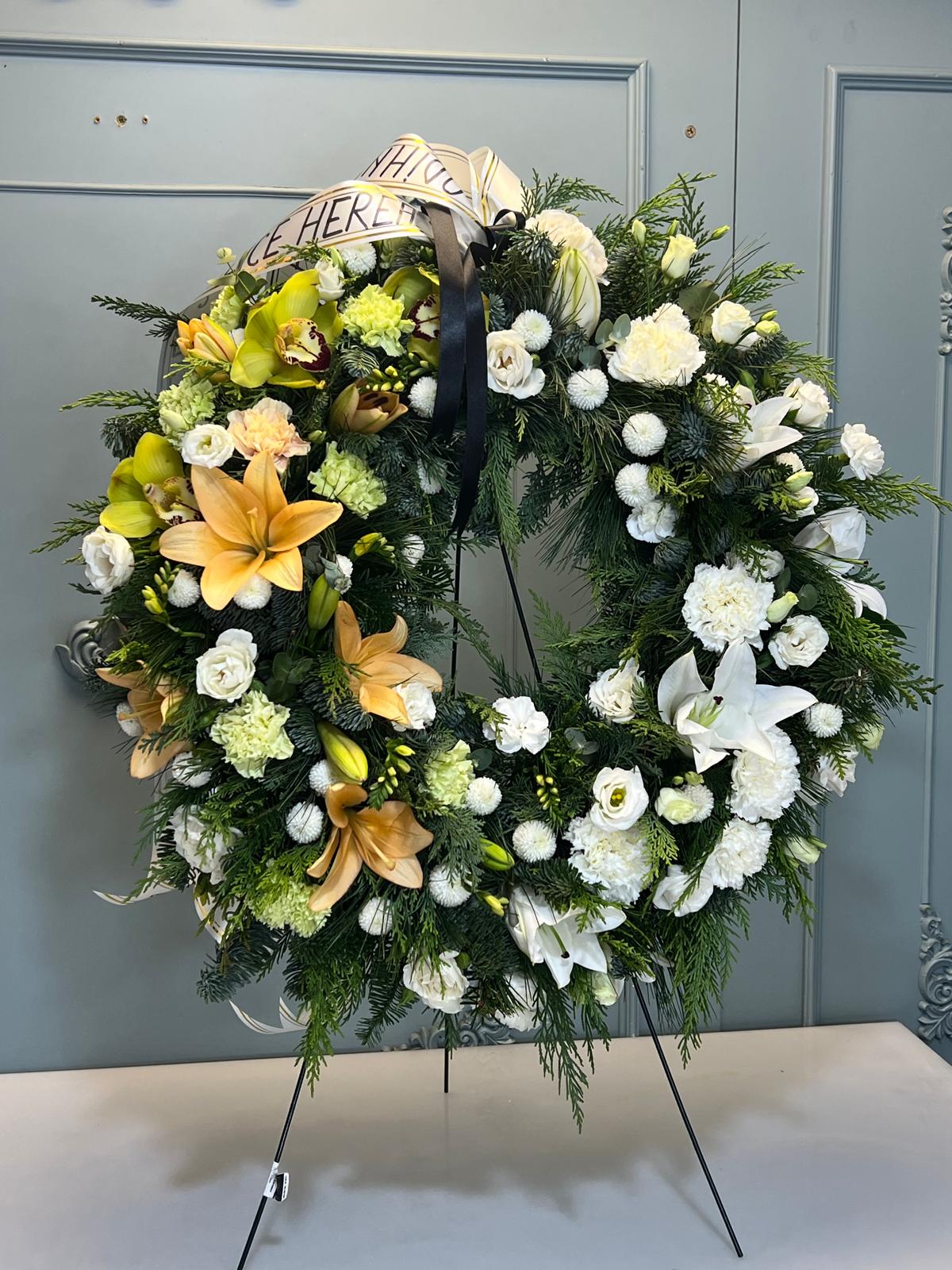 Coroană Funerară Rotundă Raze de Amintiri