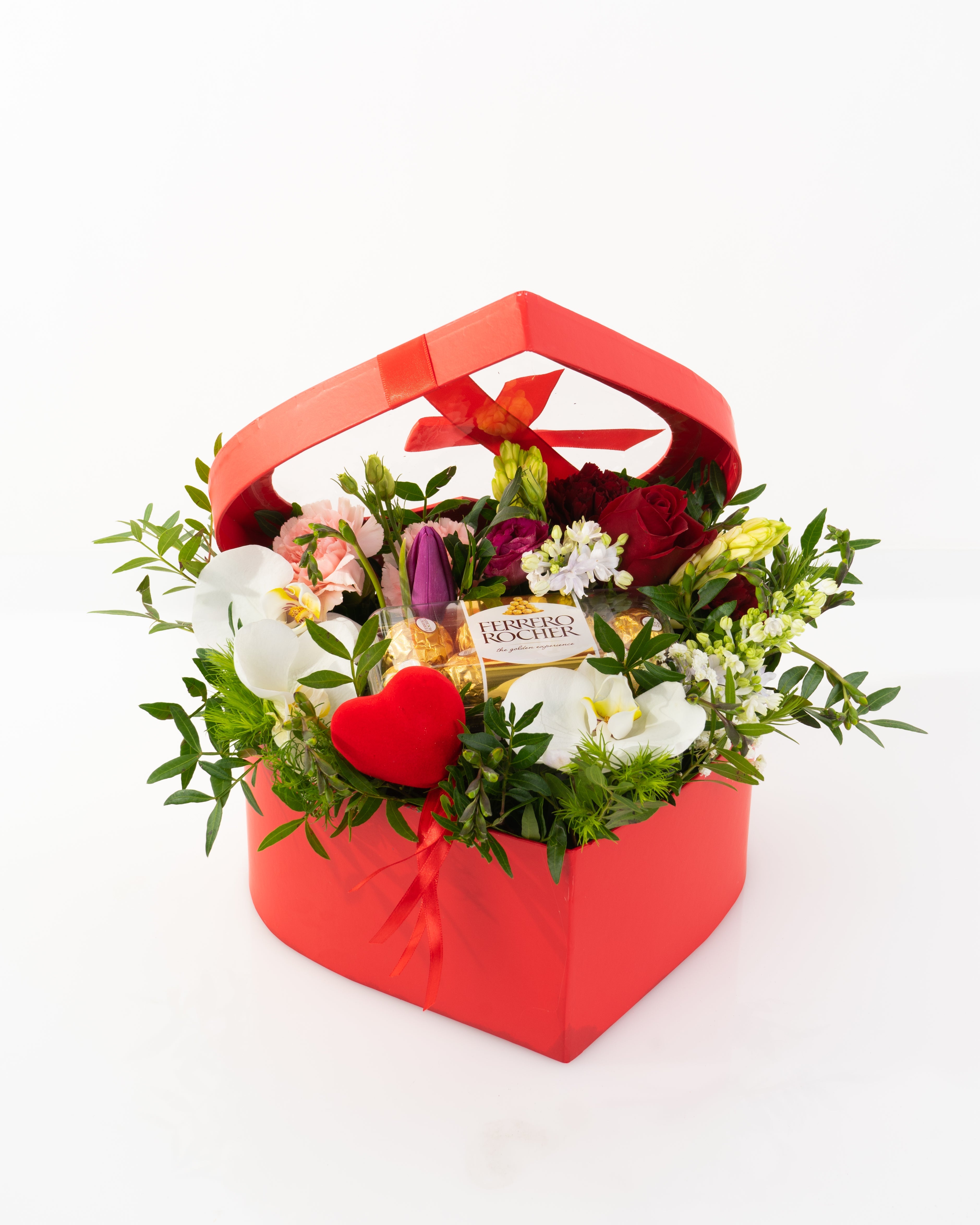 Cutie Rocher Inimă Roșie Florete - Flori online Iasi